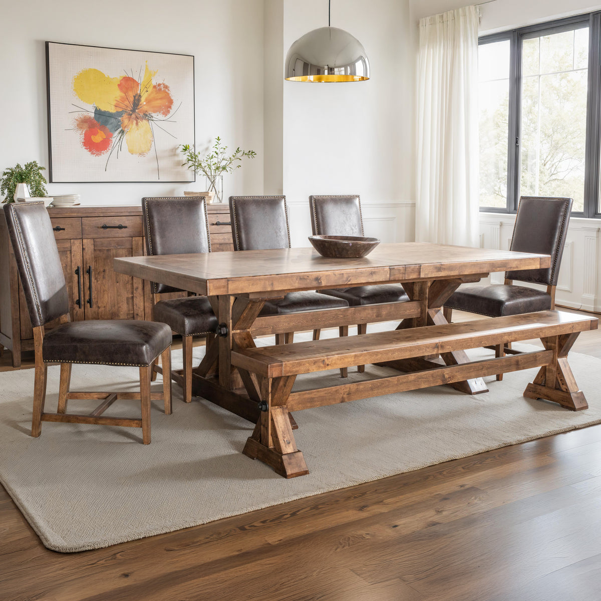 Home Trends Direct Grassroots Aspen Extension Dining Table — Earth