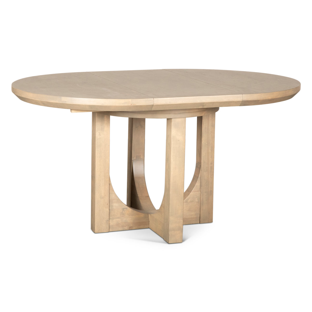 Home Trends Direct Grassroots Mission 42-60" Round Extension Dining Table — Gray Birch