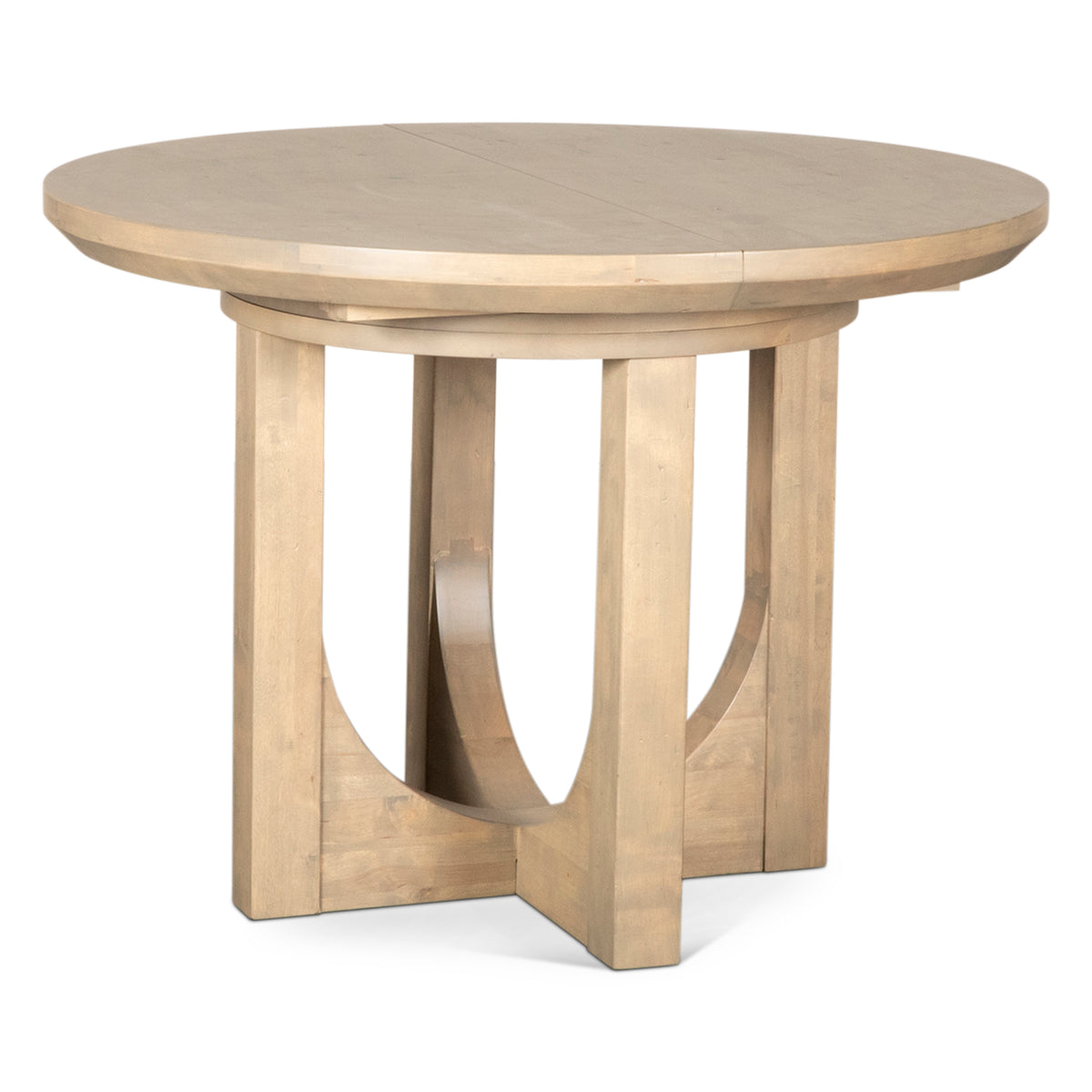 Home Trends Direct Grassroots Mission 42-60" Round Extension Dining Table — Gray Birch