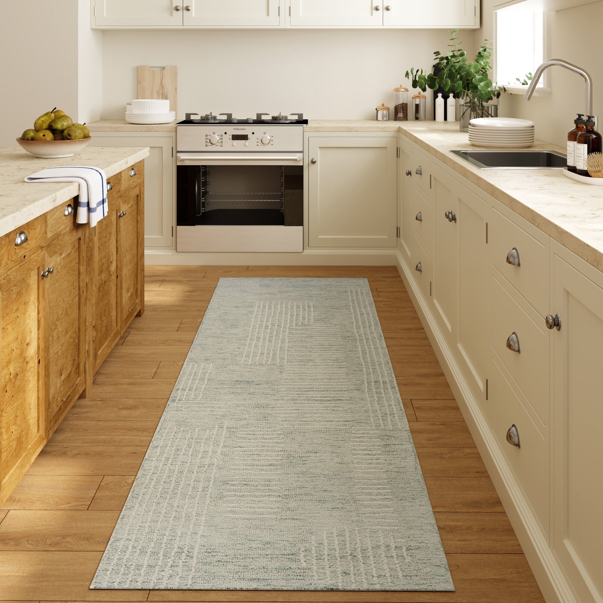 LR Home Haze Rug — Teal/Ivory