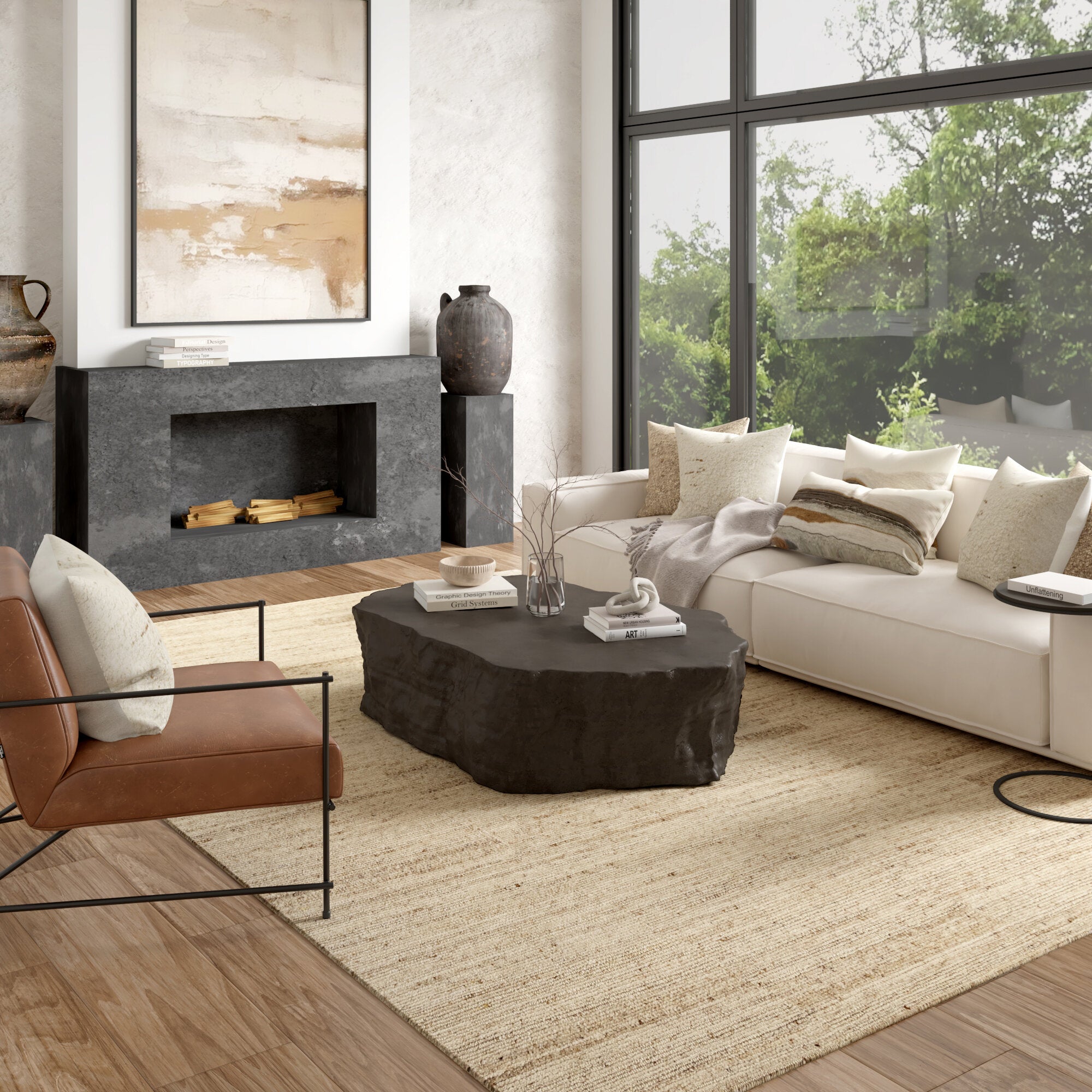 LR Home Houston Rug — Beige / Ivory