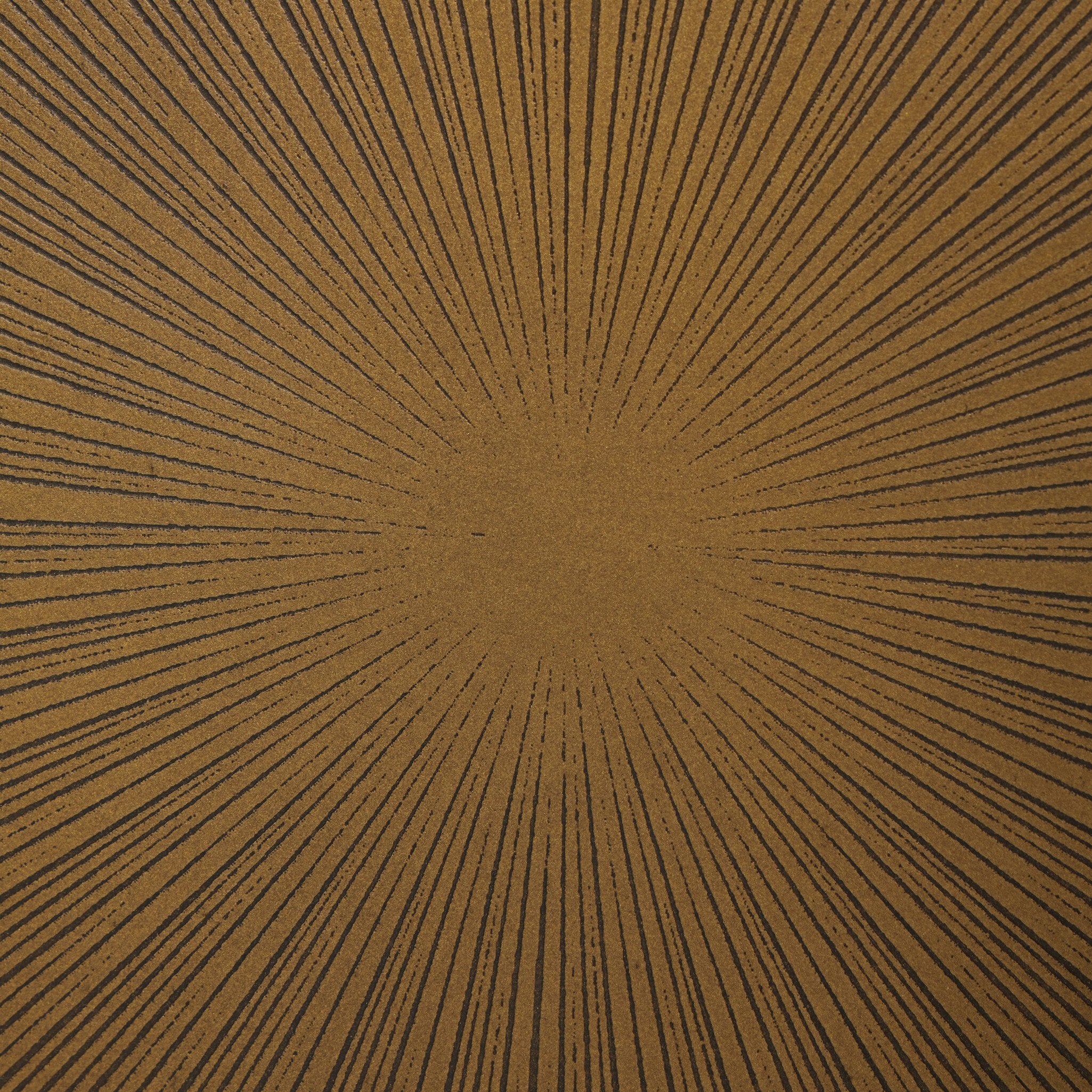 Four Hands Sunburst Cabinet Nightstand — Sunburst Etched Aged Brass PC-Gunmetal-Aged Brass PC