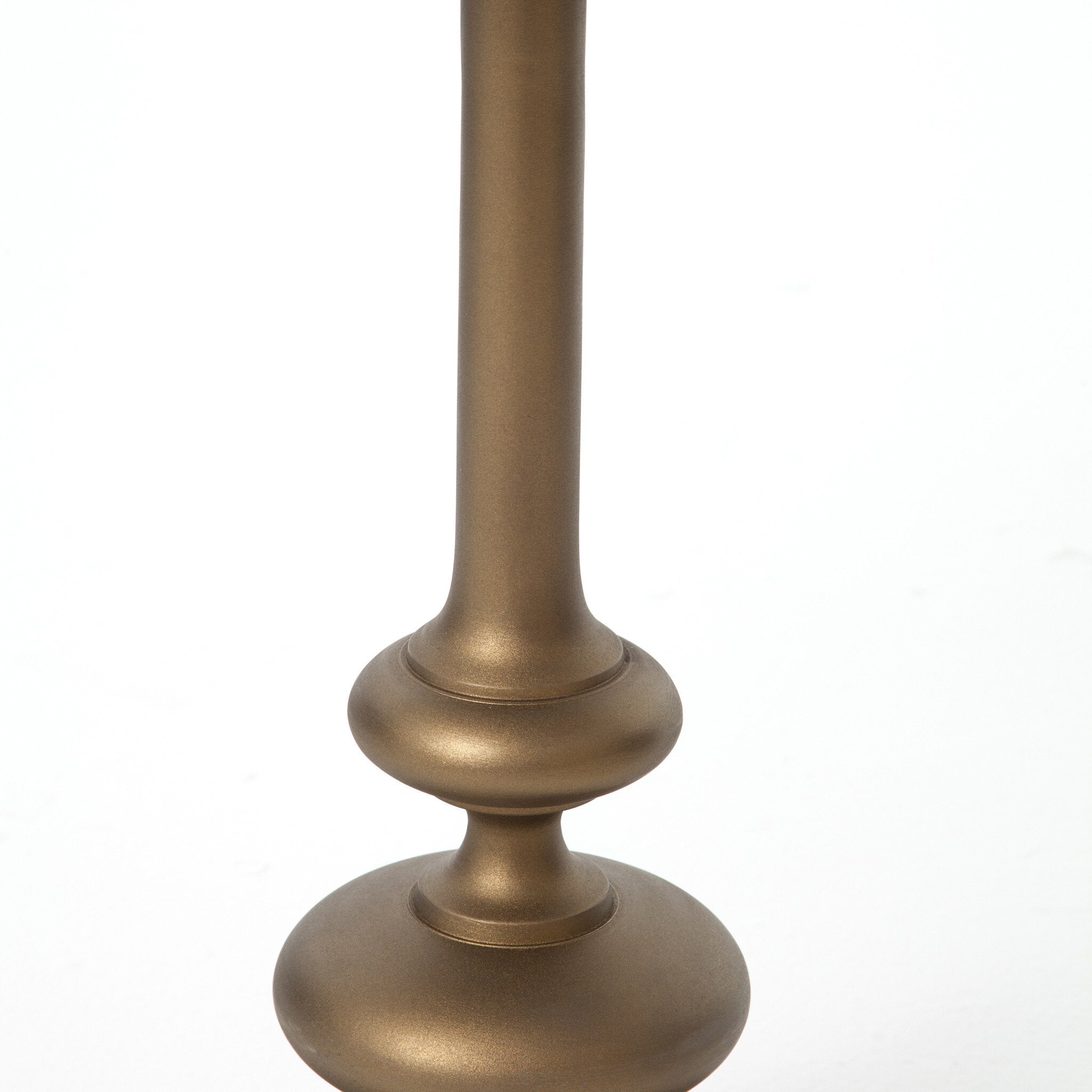 Four Hands Marlow Matchstick Pedestal Table — Aluminum Matte Brass
