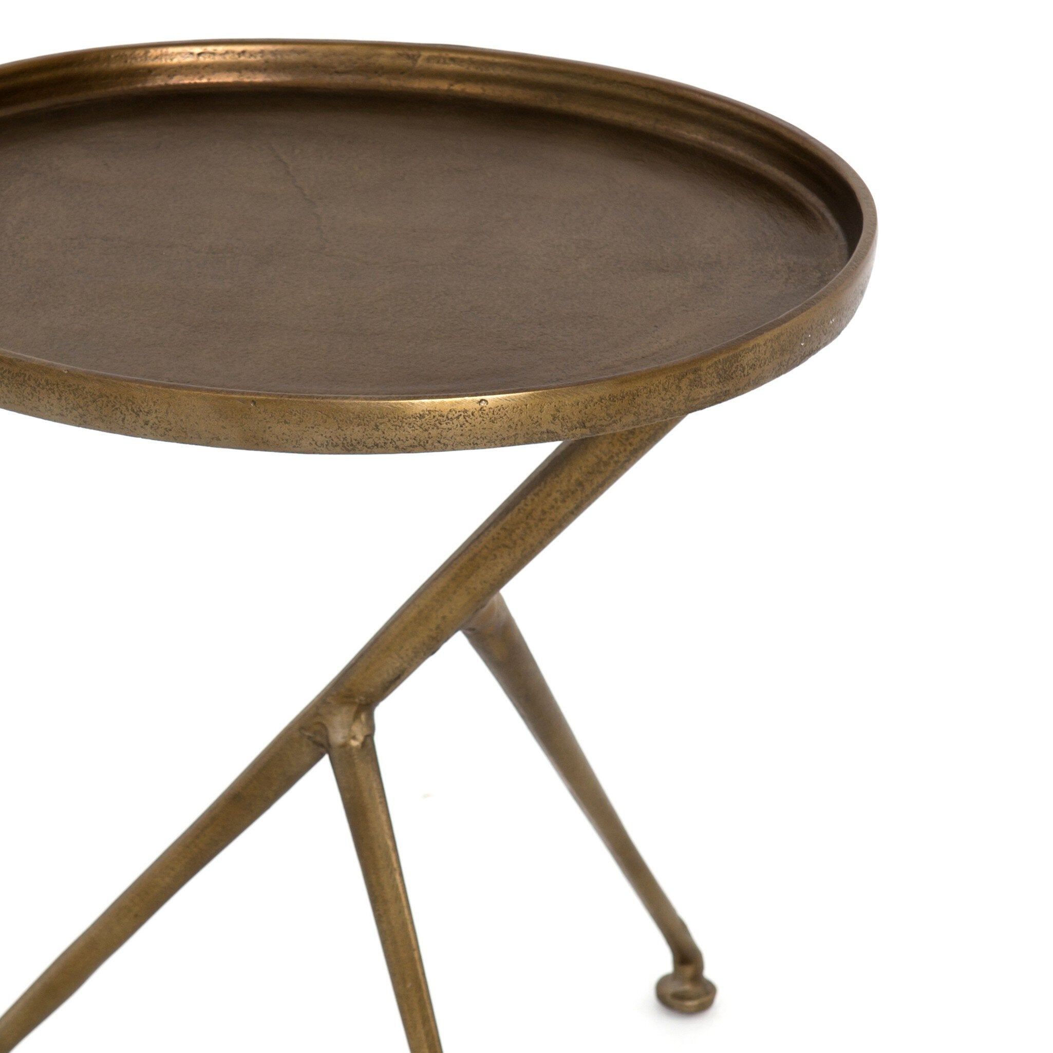 Four Hands Schmidt Accent Table — Raw Antique Brass