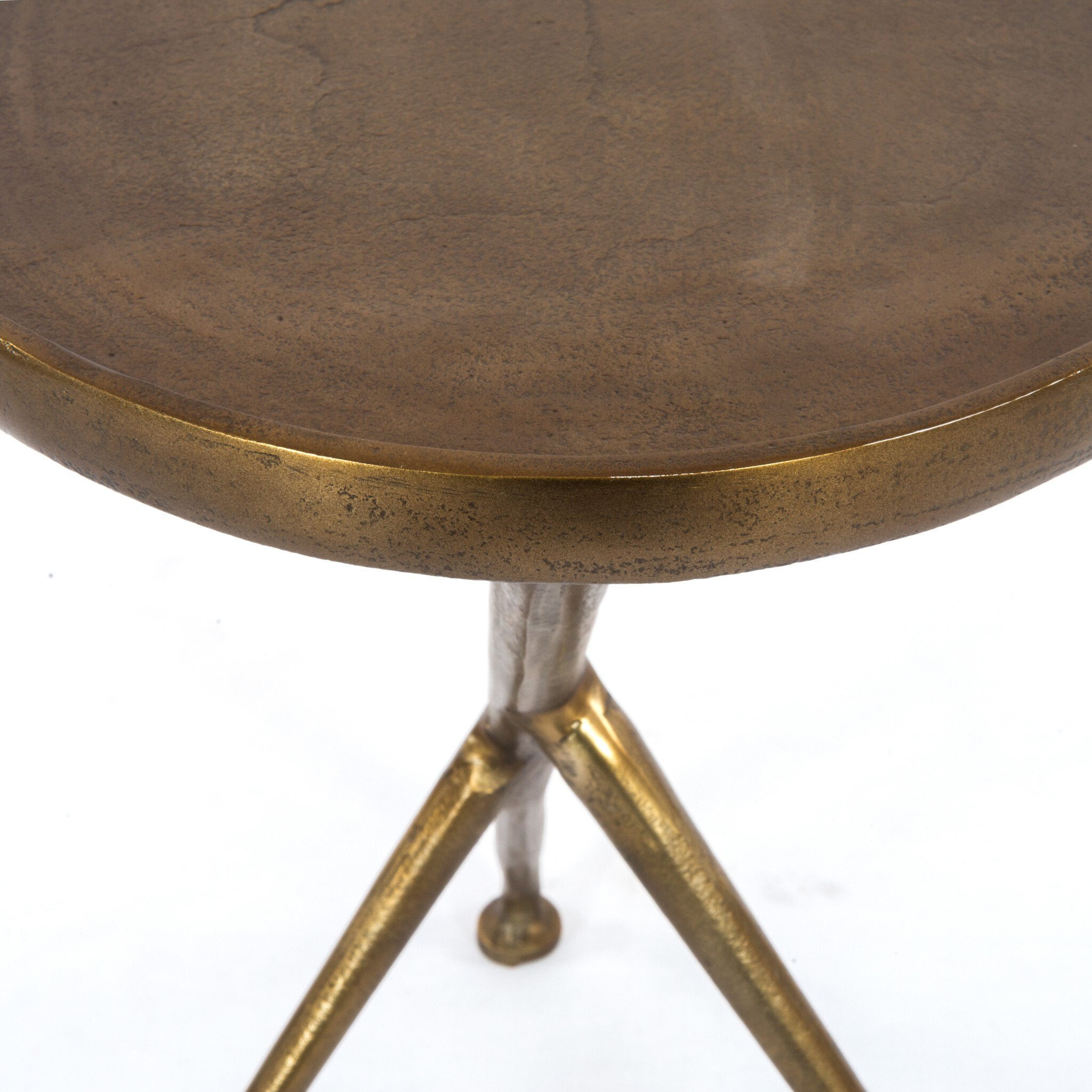 Four Hands Schmidt Accent Table — Raw Antique Brass