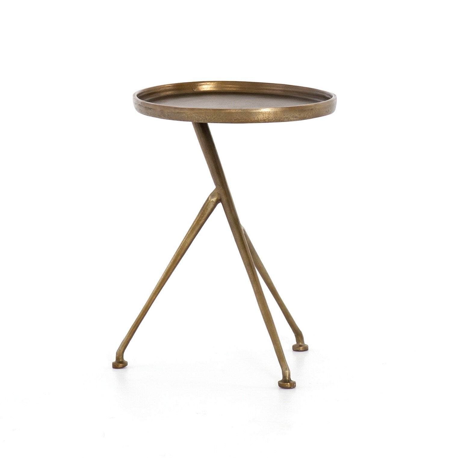 Four Hands Schmidt Accent Table — Raw Antique Brass
