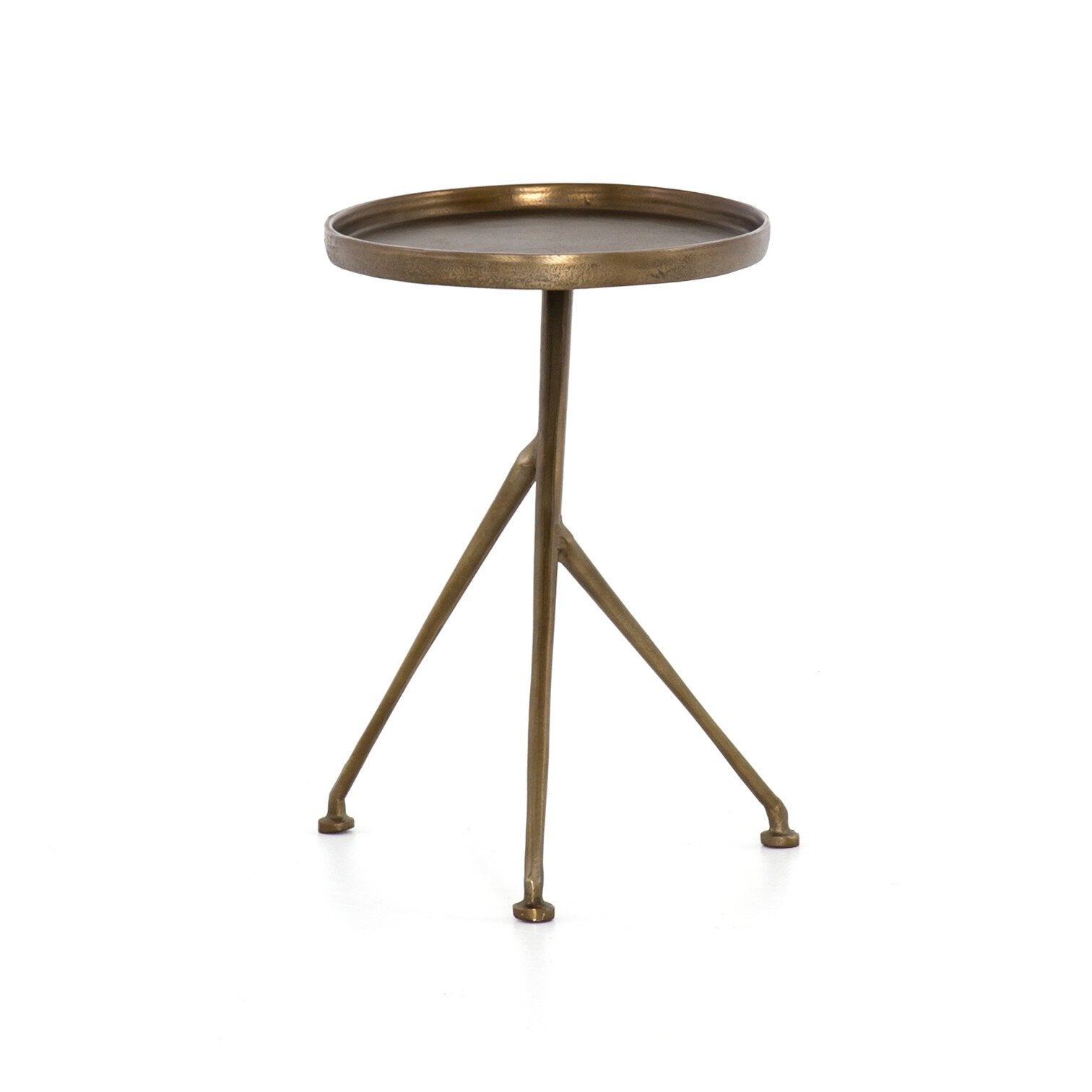 Four Hands Schmidt Accent Table — Raw Antique Brass