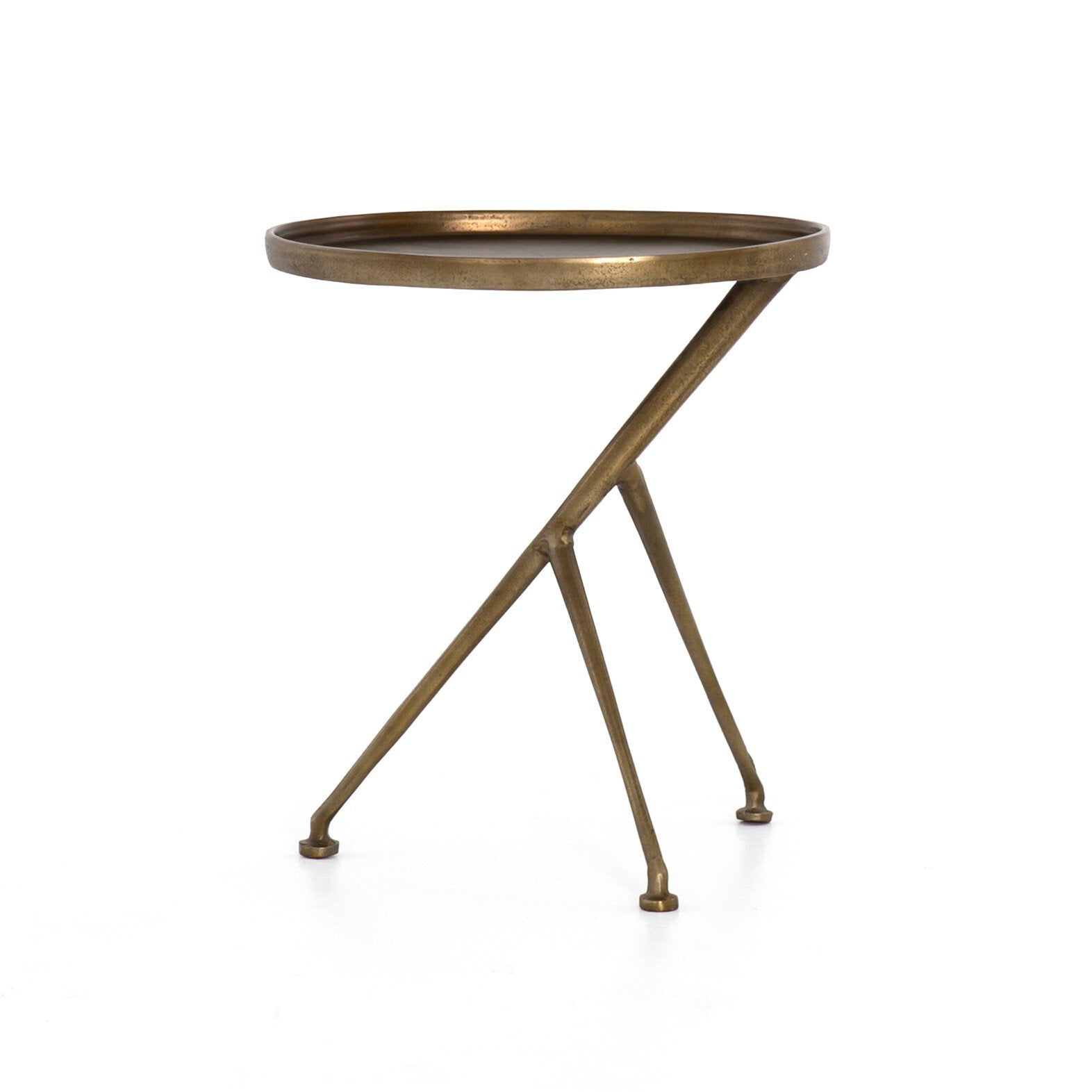 Four Hands Schmidt Accent Table — Raw Antique Brass