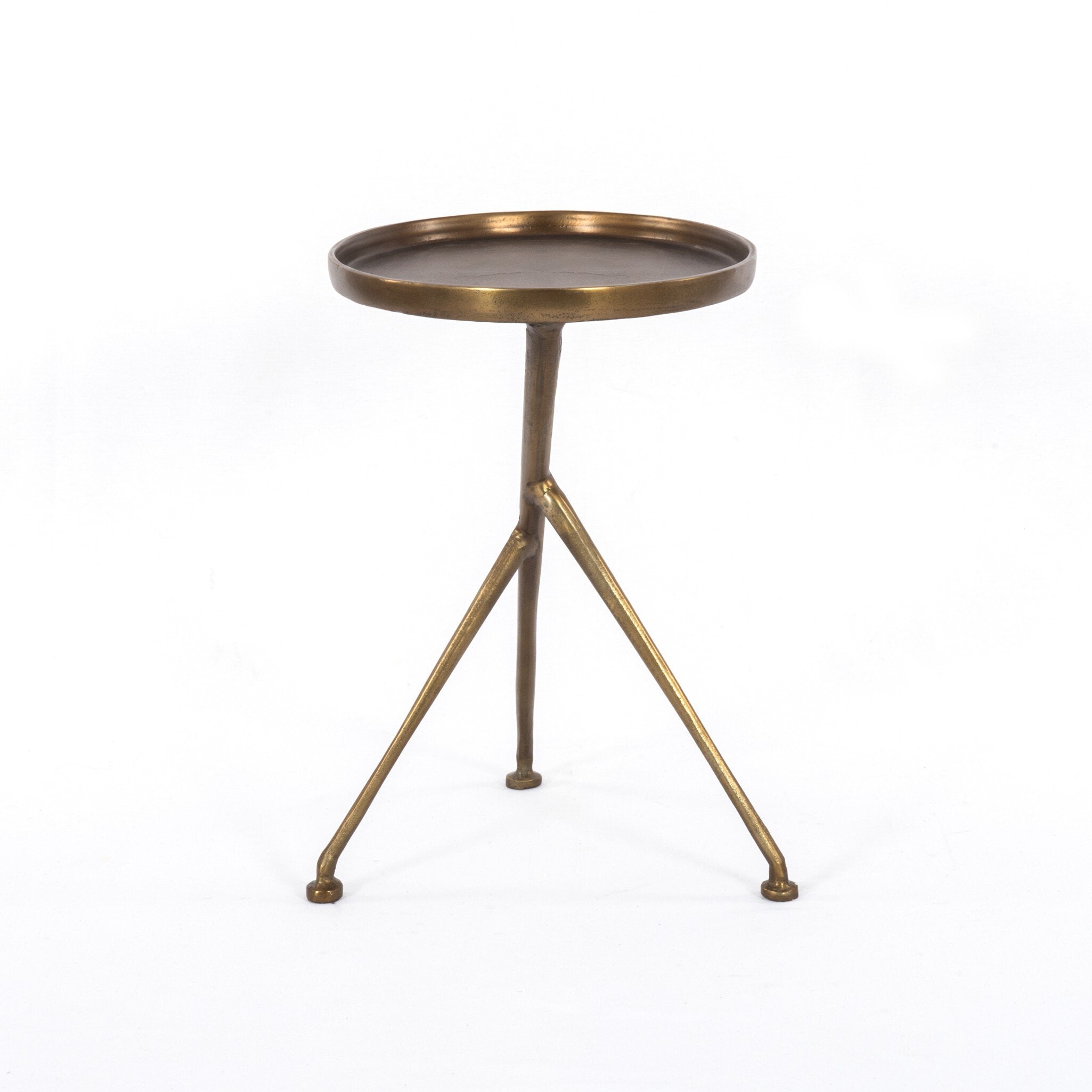 Four Hands Schmidt Accent Table — Raw Antique Brass