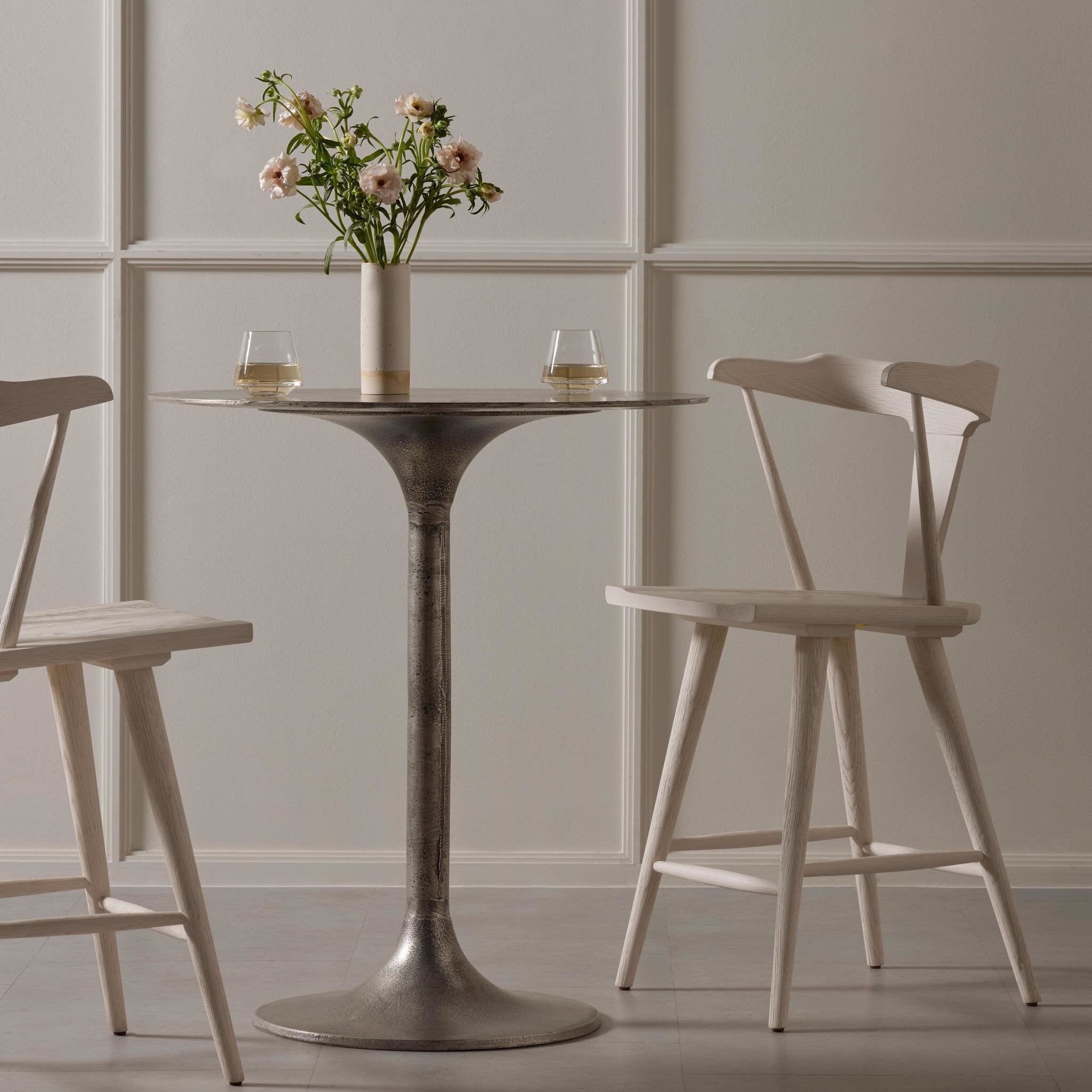Four Hands Simone Bar + Counter Table — Raw Antique Nickel-Counter