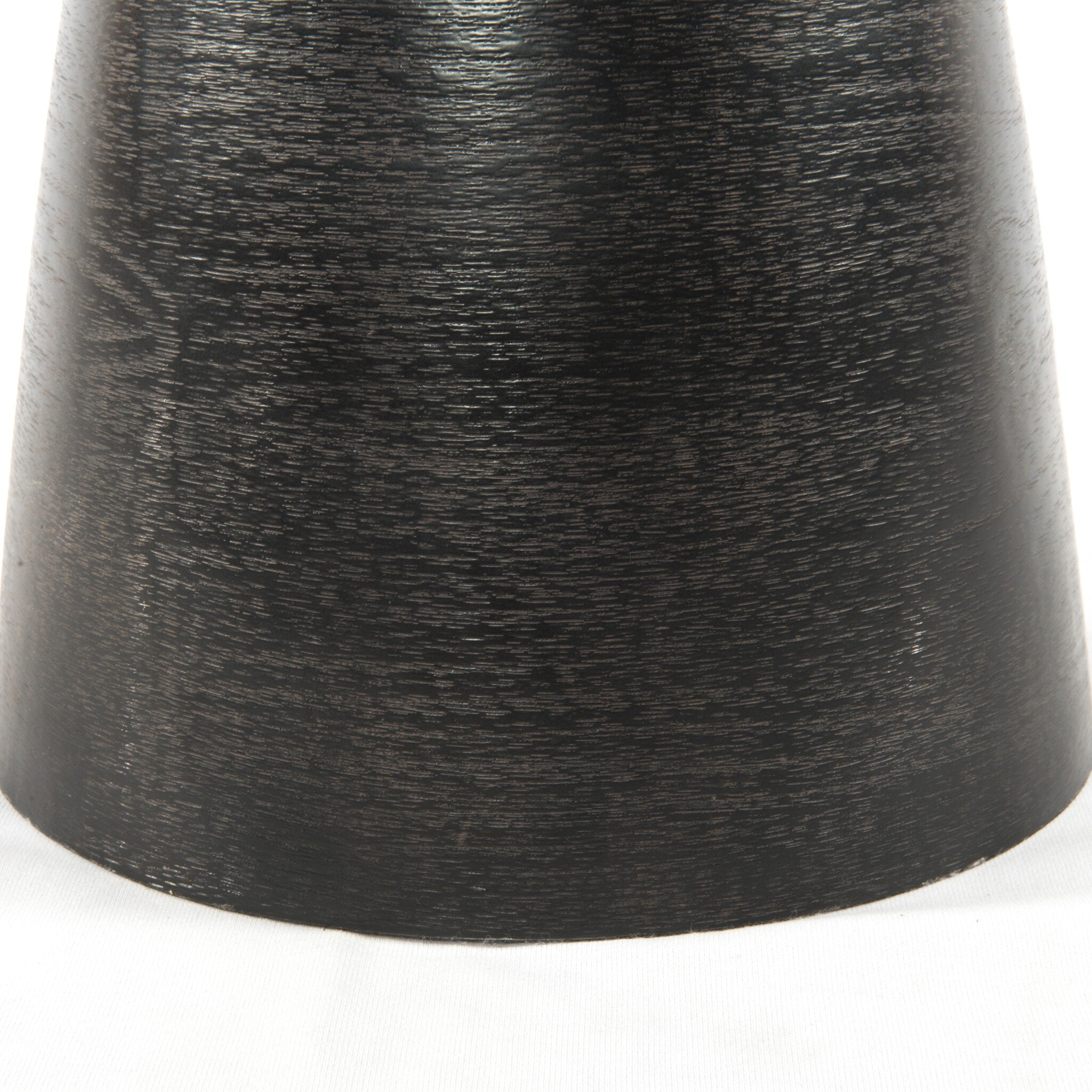 Four Hands Marlow Mod Pedestal Table — Brushed Bronze-Ash Glass