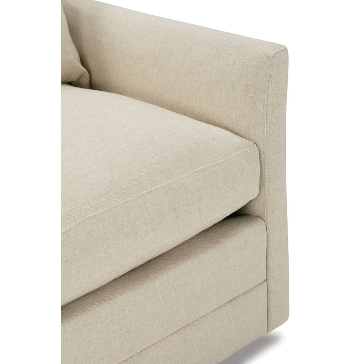 Rowe Furniture Isley Swivel Glider — Natural - Performance Linen