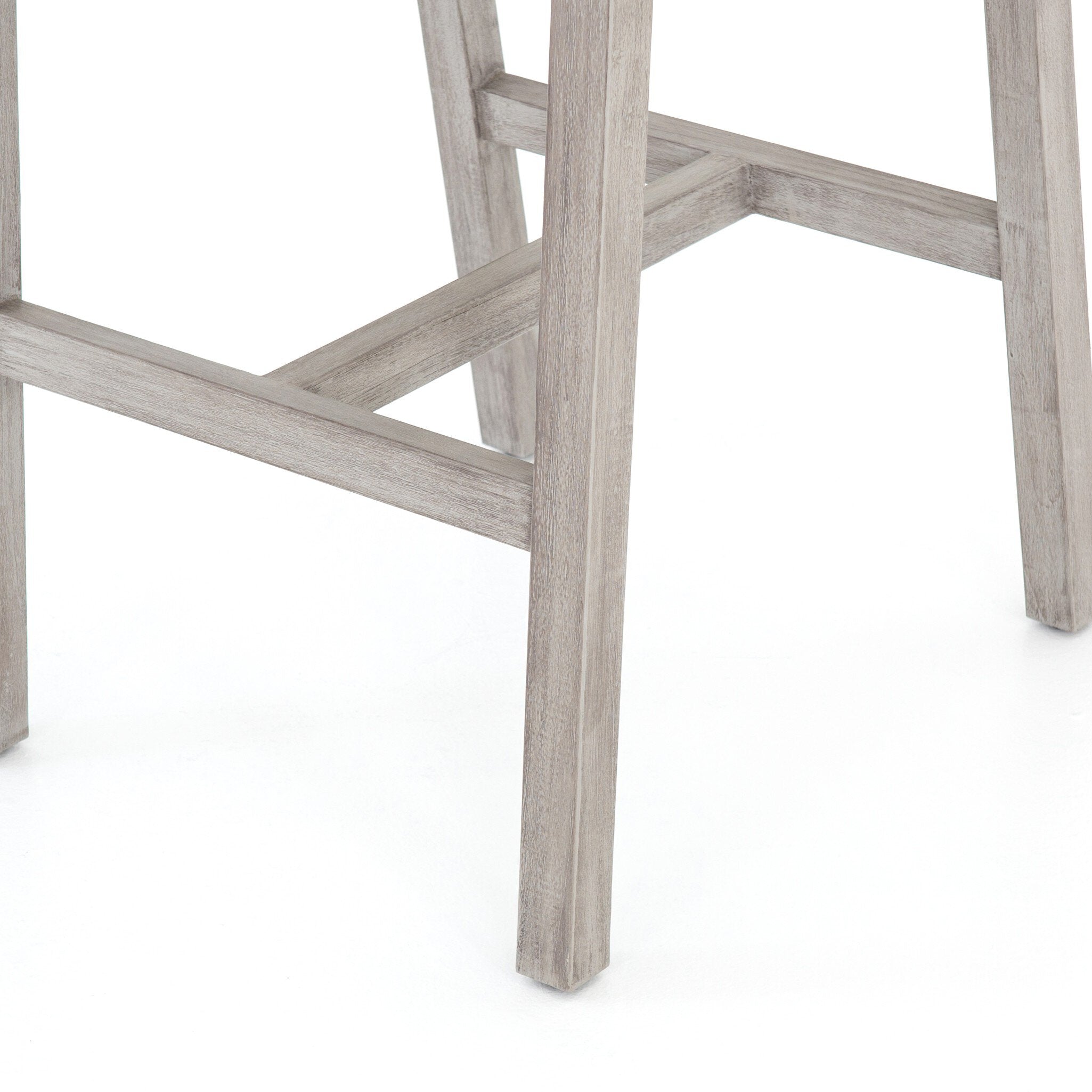 Four Hands Delano Outdoor Bar + Counter Stool — Weathered Grey-FSC-Thick Dark Grey Rope-Bar