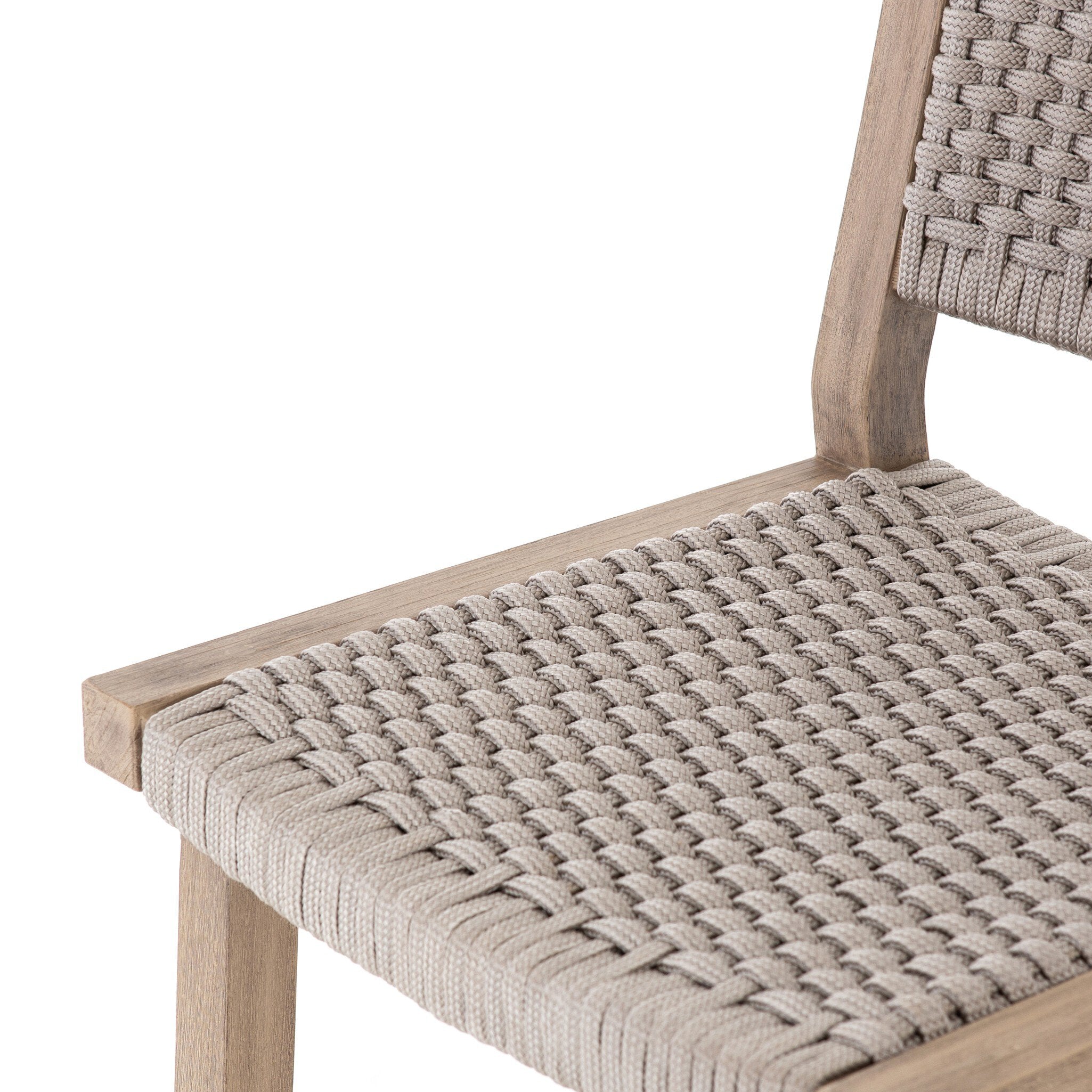 Four Hands Delano Outdoor Bar + Counter Stool — Washed Brown-FSC-Thick Grey Rope-Bar