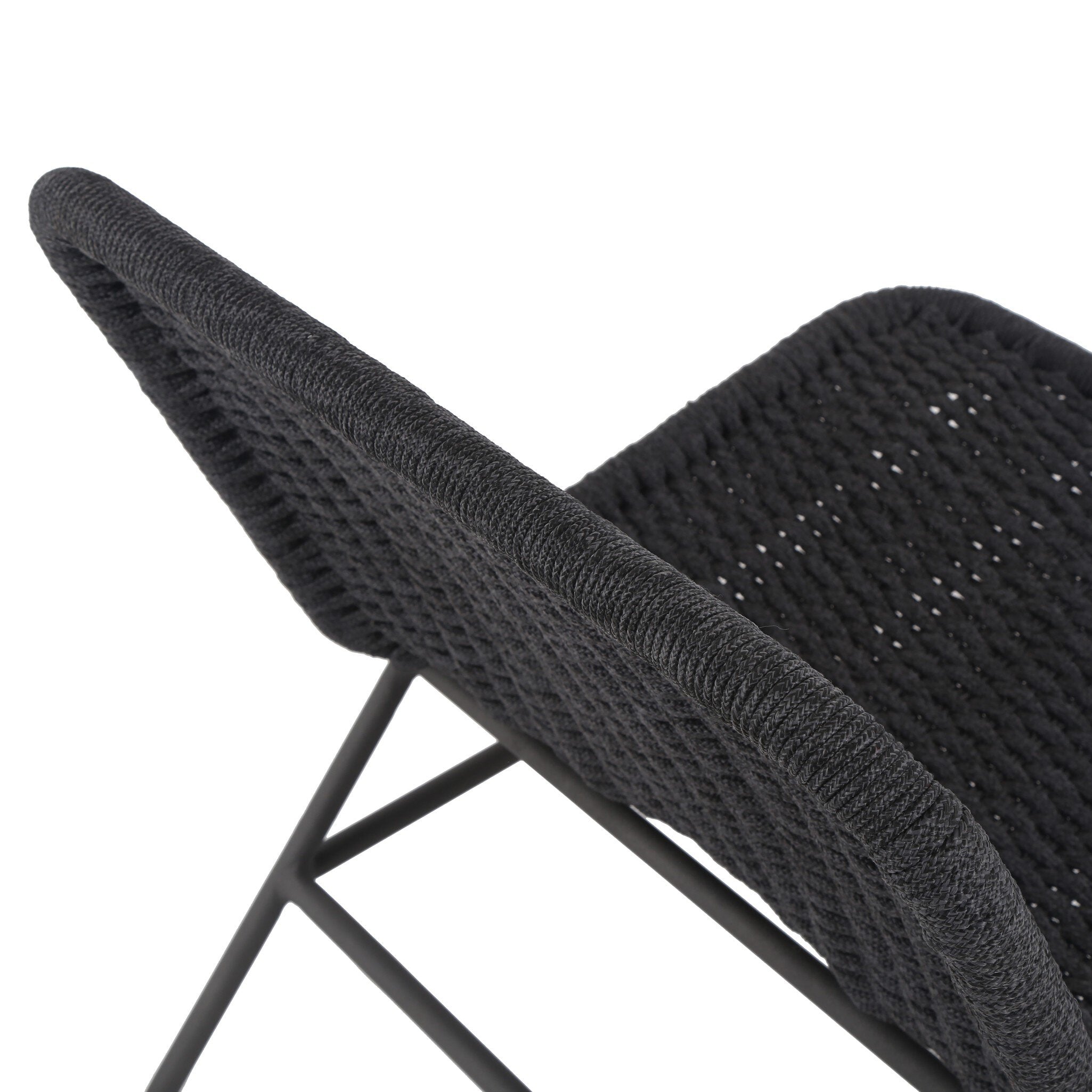 Four Hands Bruno Outdoor Chair — Dark Grey Rope-Bronze