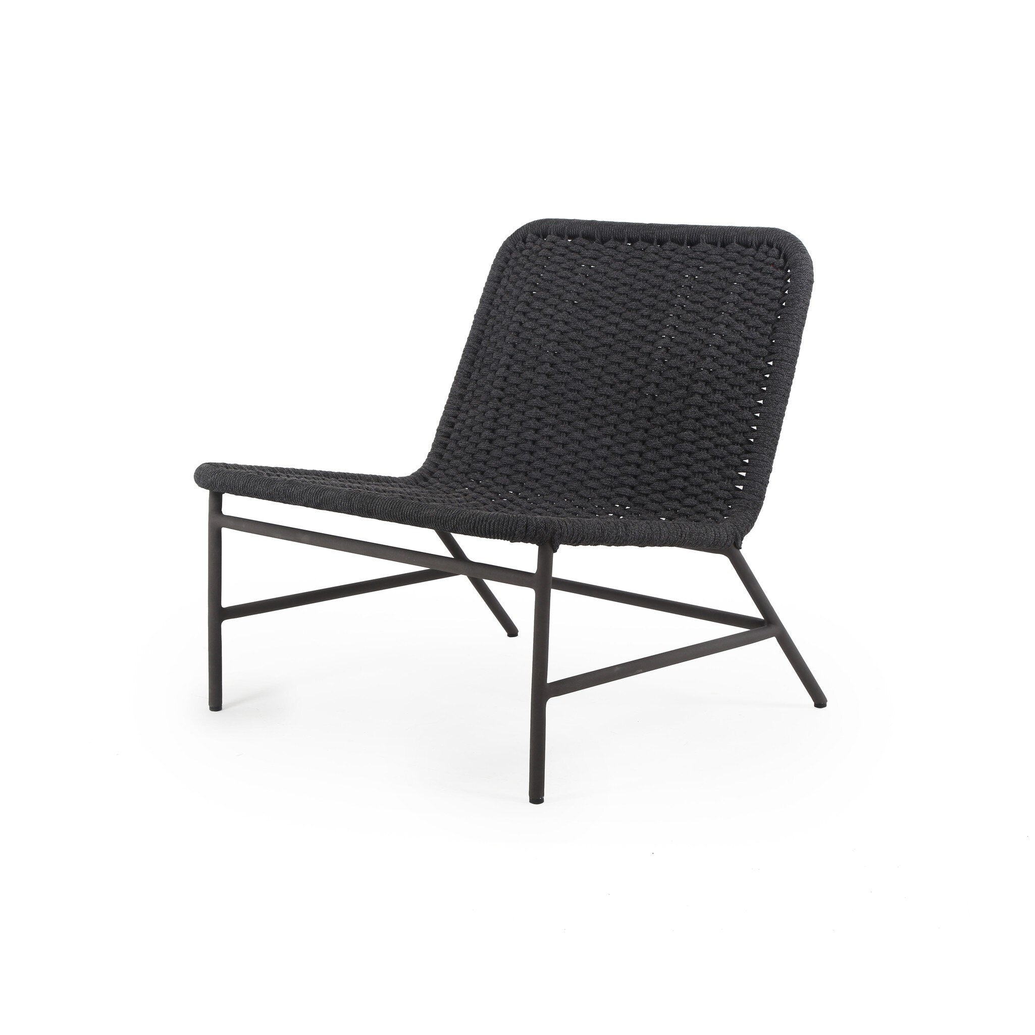 Four Hands Bruno Outdoor Chair — Dark Grey Rope-Bronze