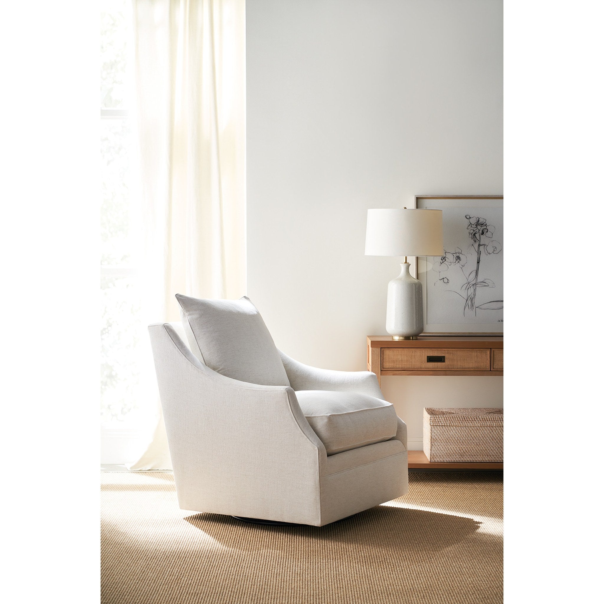 Rowe Furniture Kara Swivel Glider — Nomad Snow