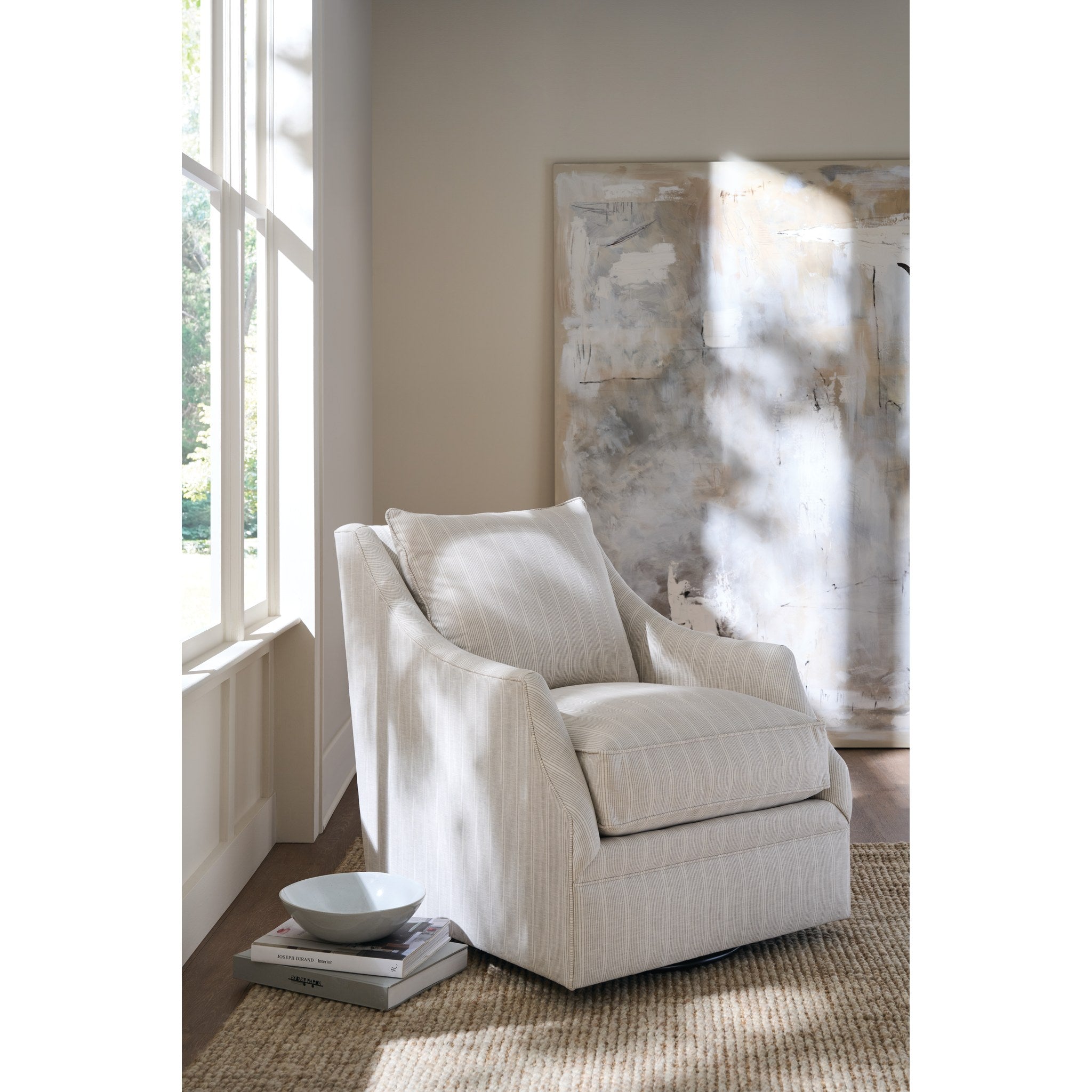 Rowe Furniture Kara Swivel Chair — Putty