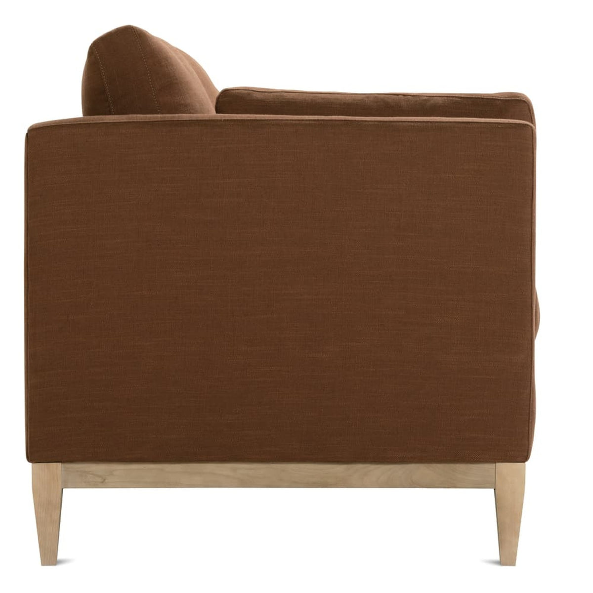 Rowe Furniture Leo 86" Bench Cushion Sofa — Brown - Performance Linen