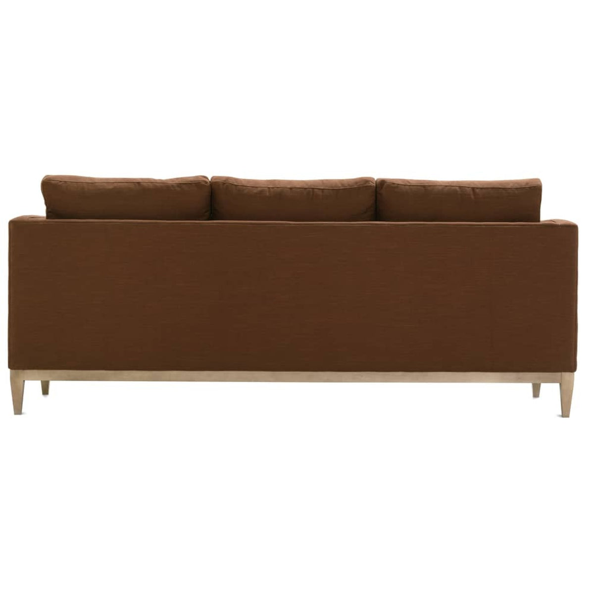 Rowe Furniture Leo 86" Bench Cushion Sofa — Brown - Performance Linen