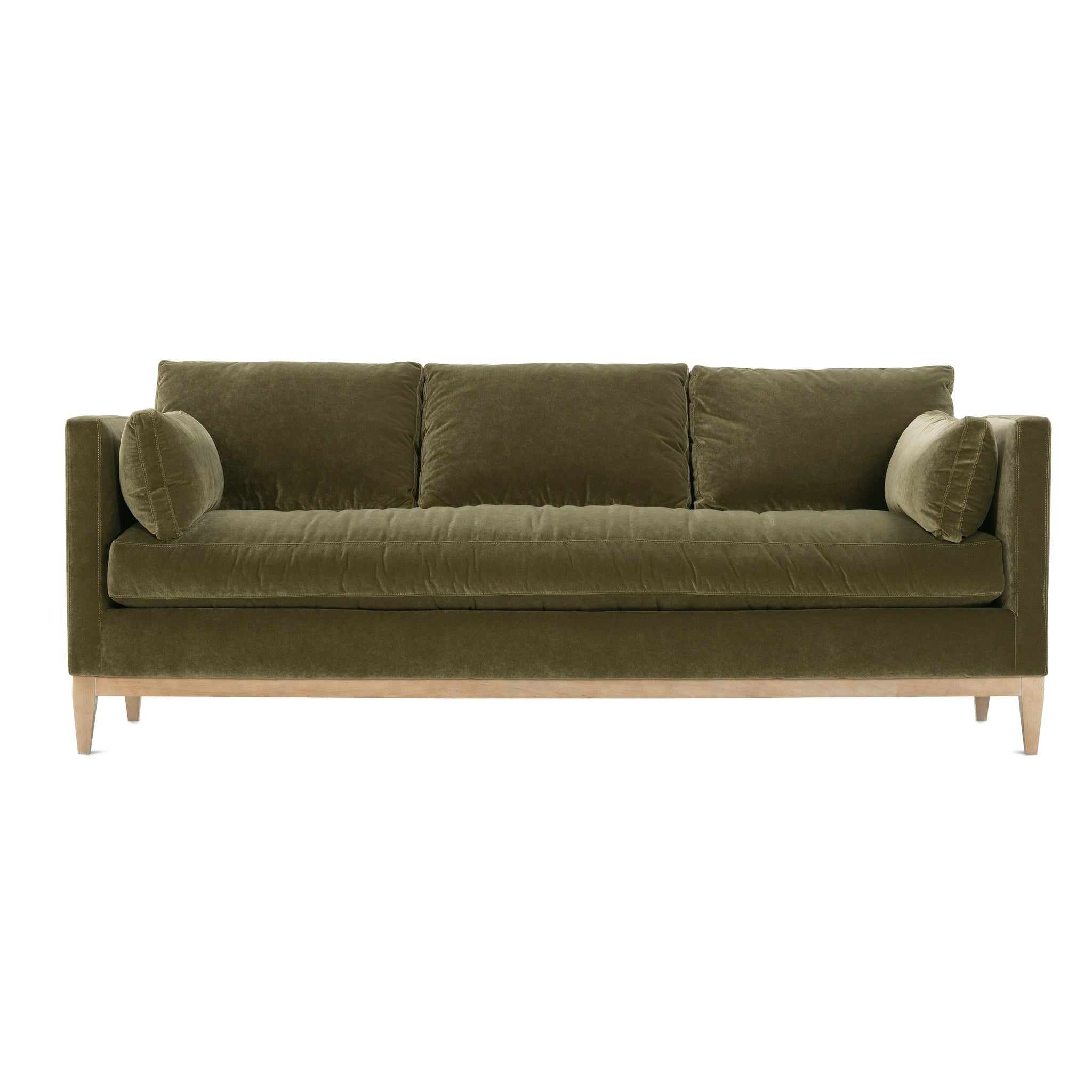 Rowe Furniture Leo Sofa — Olive Velvet