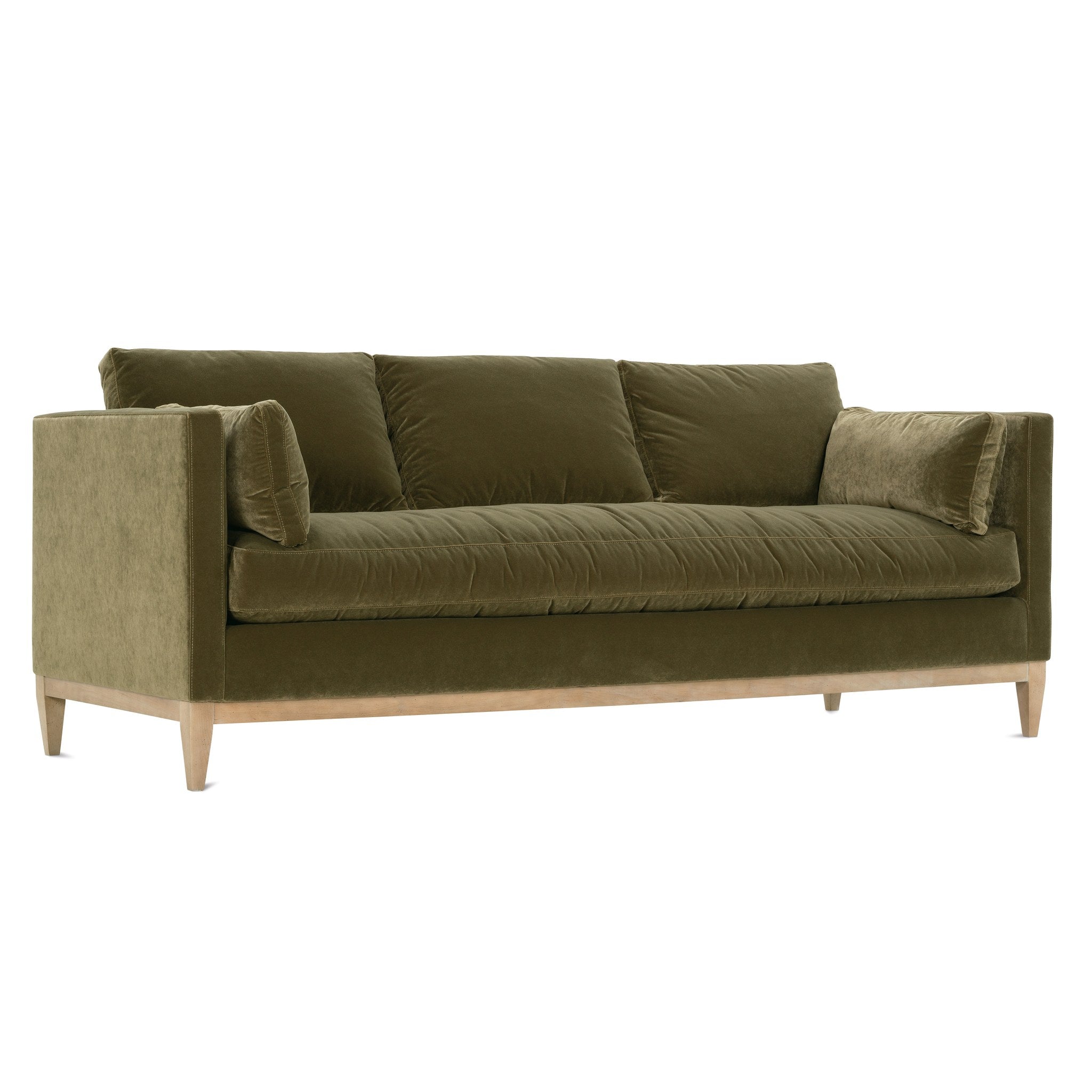 Rowe Furniture Leo Sofa — Olive Velvet
