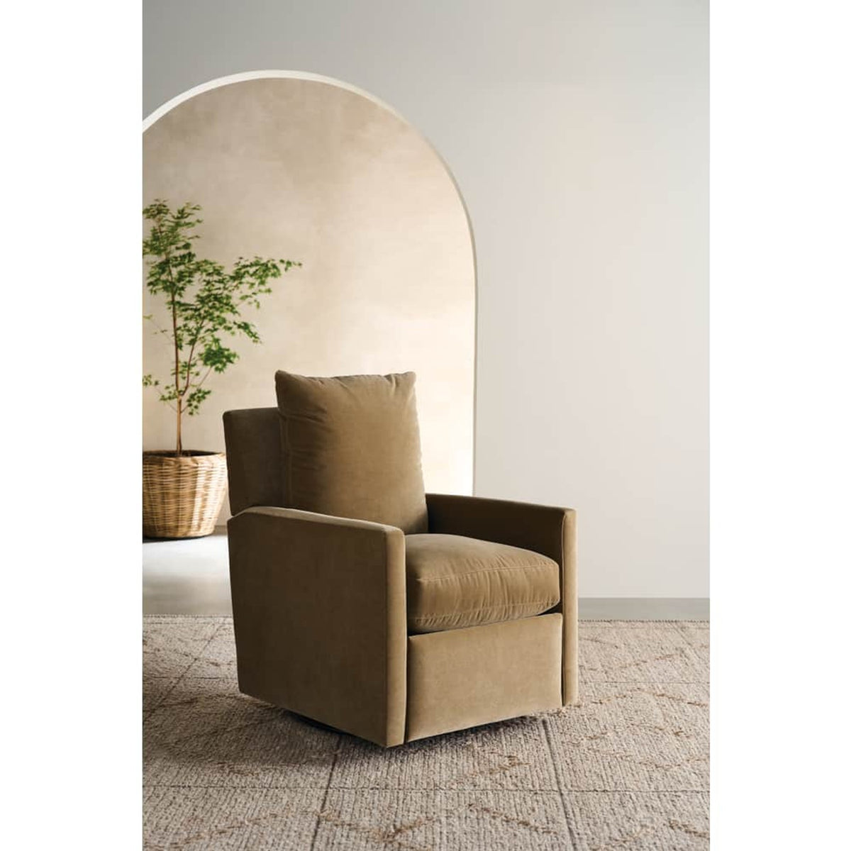 Rowe Furniture Lilah Swivel Recliner — Nugget - Performance