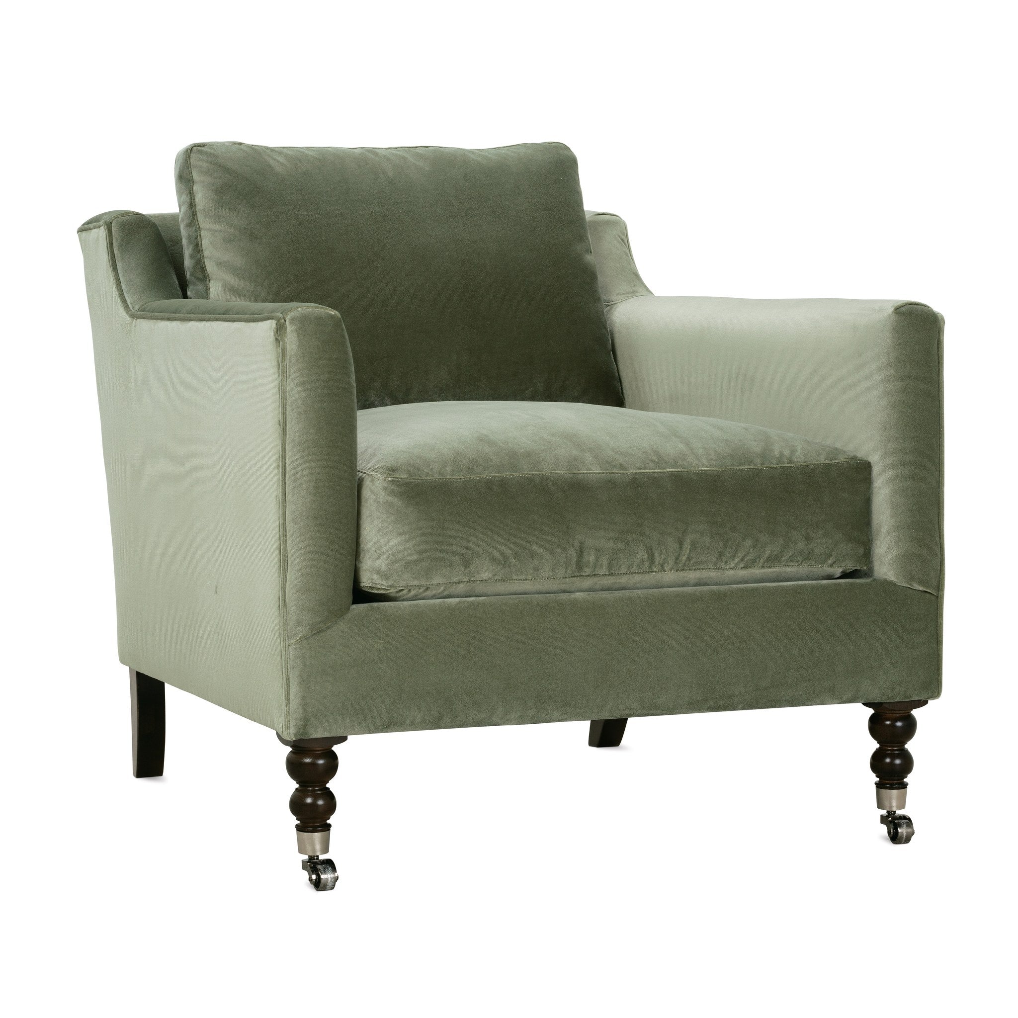 Rowe Furniture Madeline Chair — Antiqued Moss Velvet