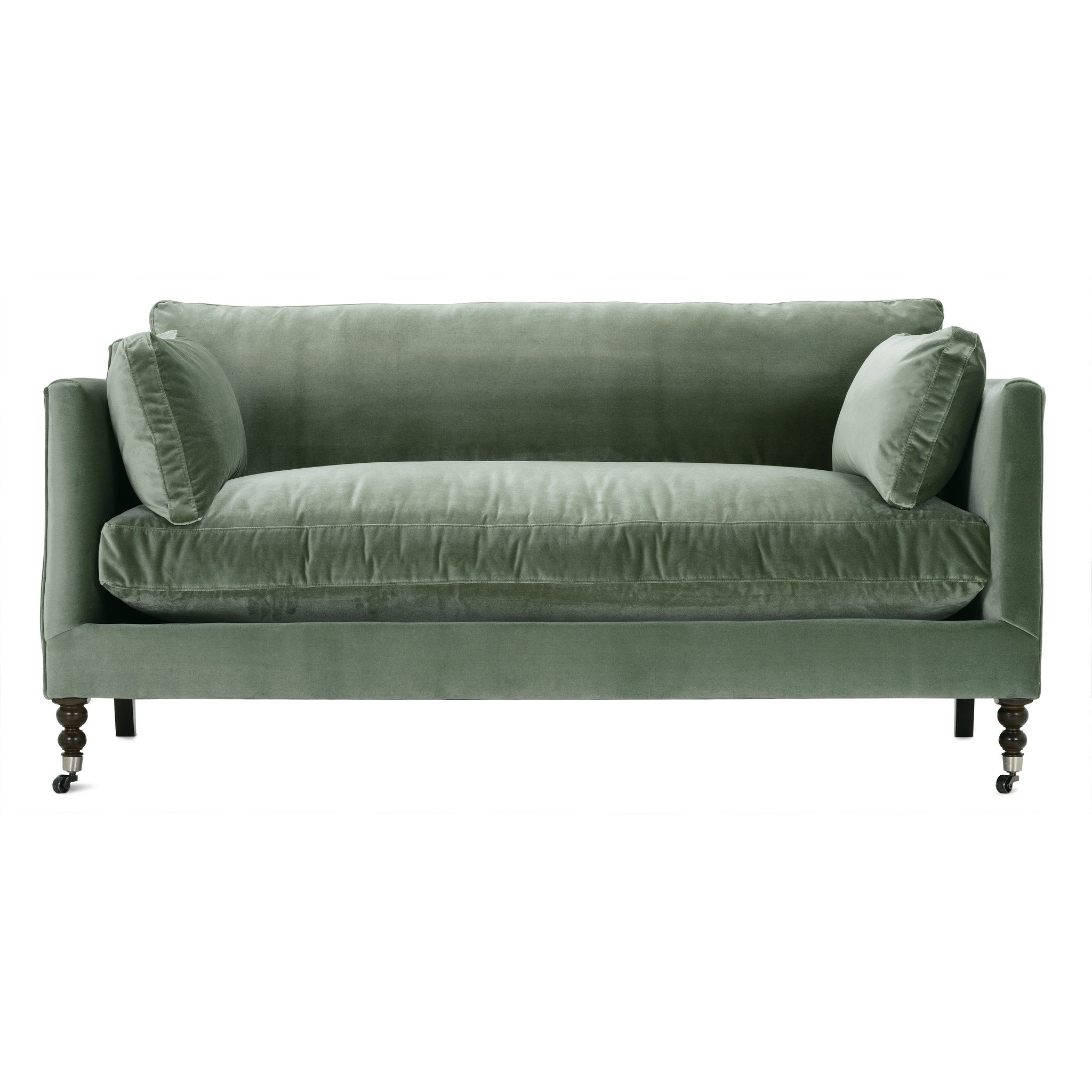 Rowe Furniture Madeline Sofa — 71" — Antiqued Moss Velvet