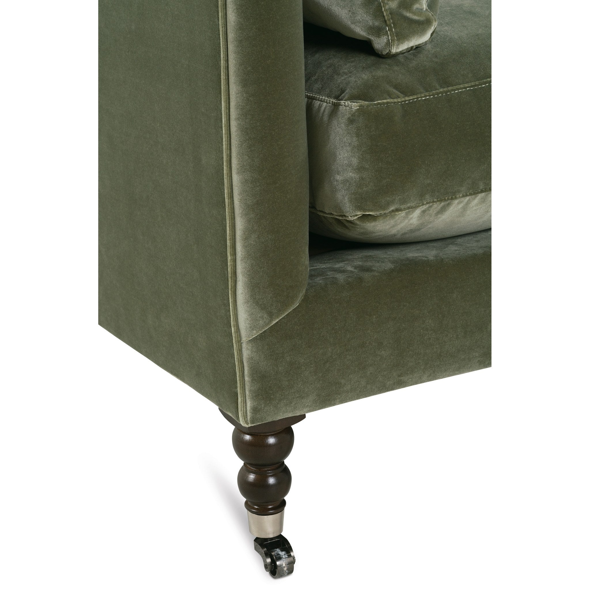 Rowe Furniture Madeline Sofa — 90" — Antiqued Moss Velvet
