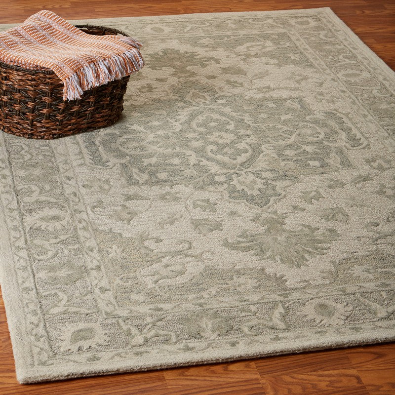 LR Home Modern Traditions Rug — Sea Green / Gray