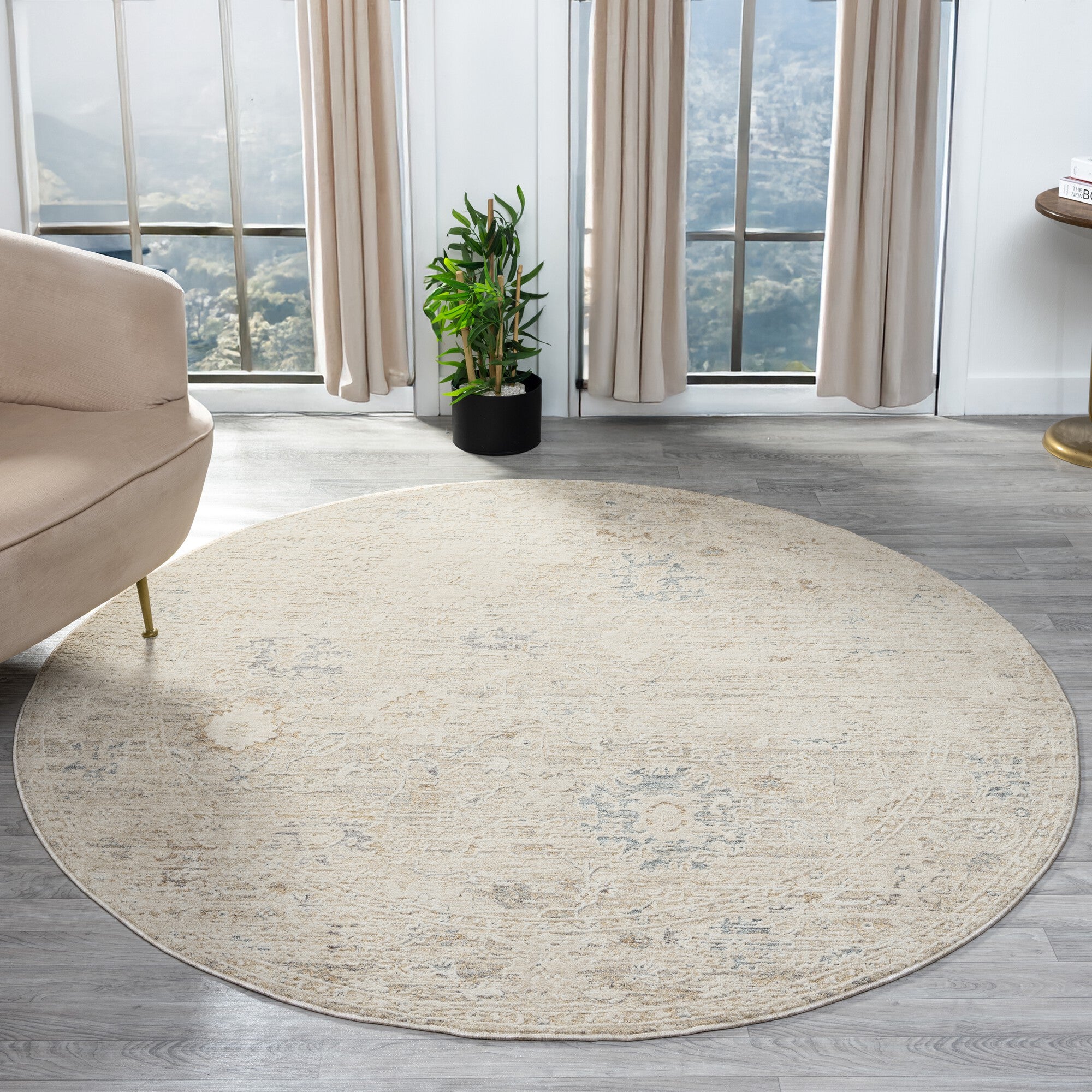 LR Home Monaco Rug — Beige / Ivory