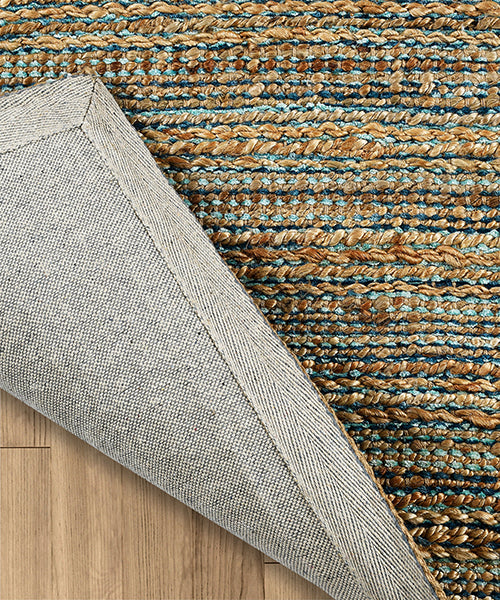 LR Home Naturals Rug — Spa Blue