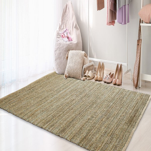 LR Home Naturals Rug — Smoke Green