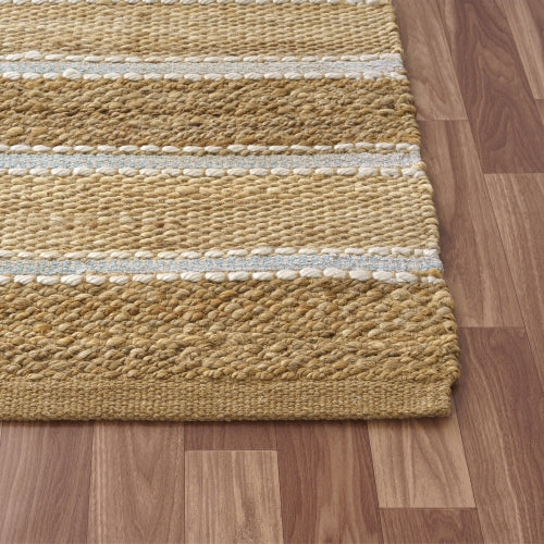 LR Home Naturals Rug — Spa Blue