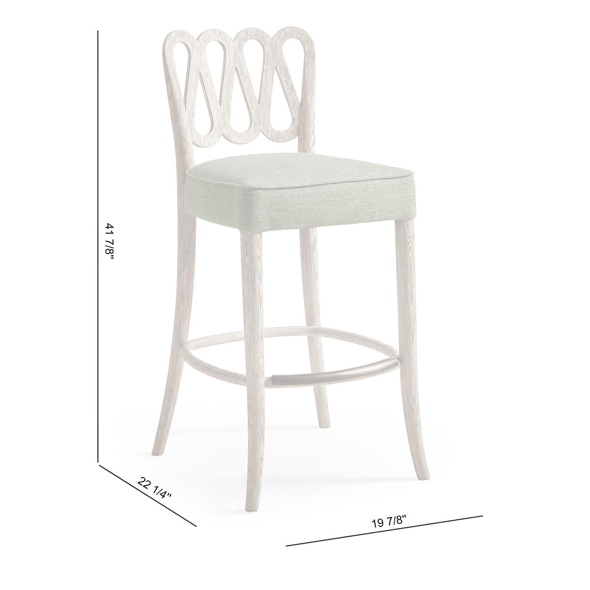 Jonathan Charles Ampney Grey Oak Bar Stool 30" - Armless