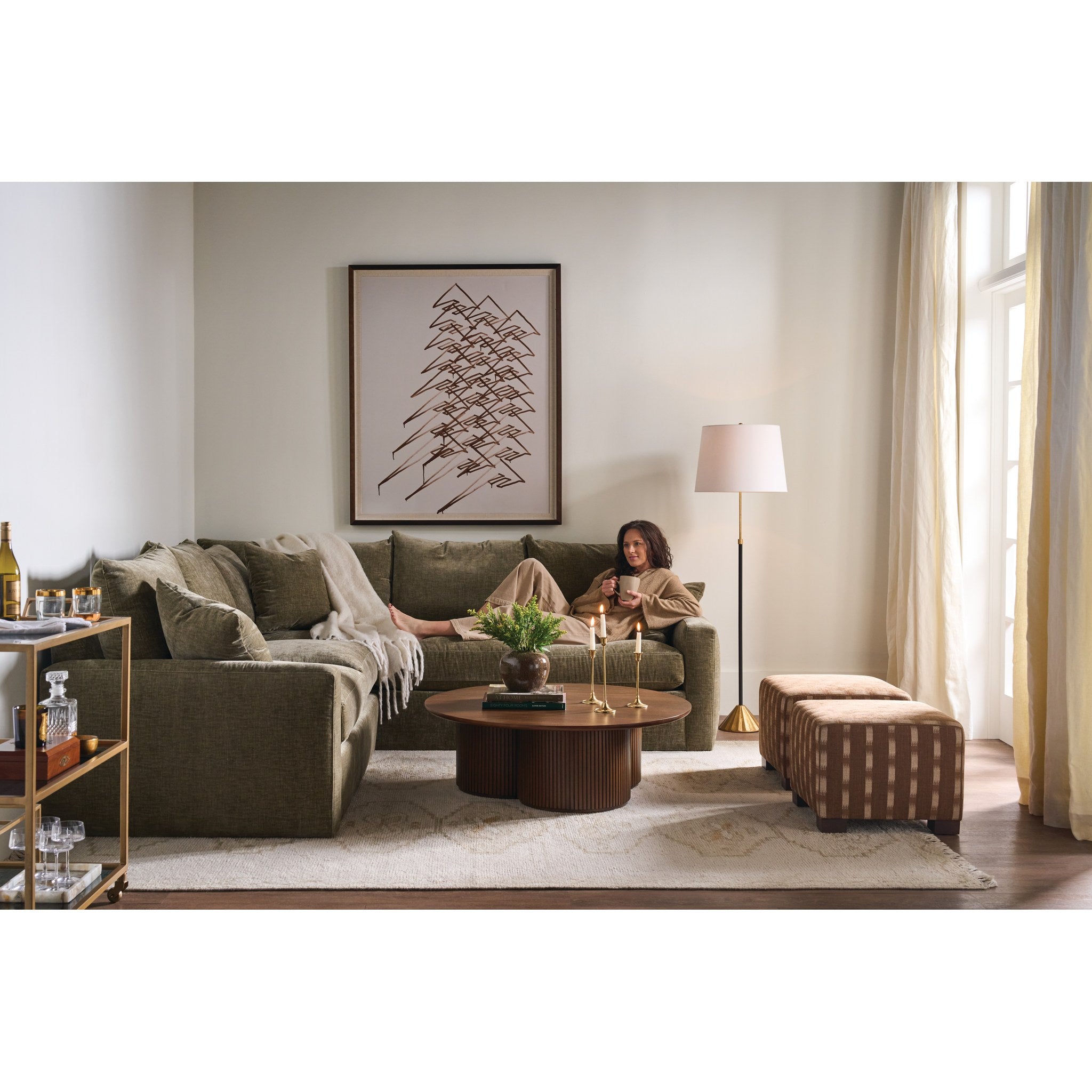 Rowe Furniture Alden Sectional — Olive