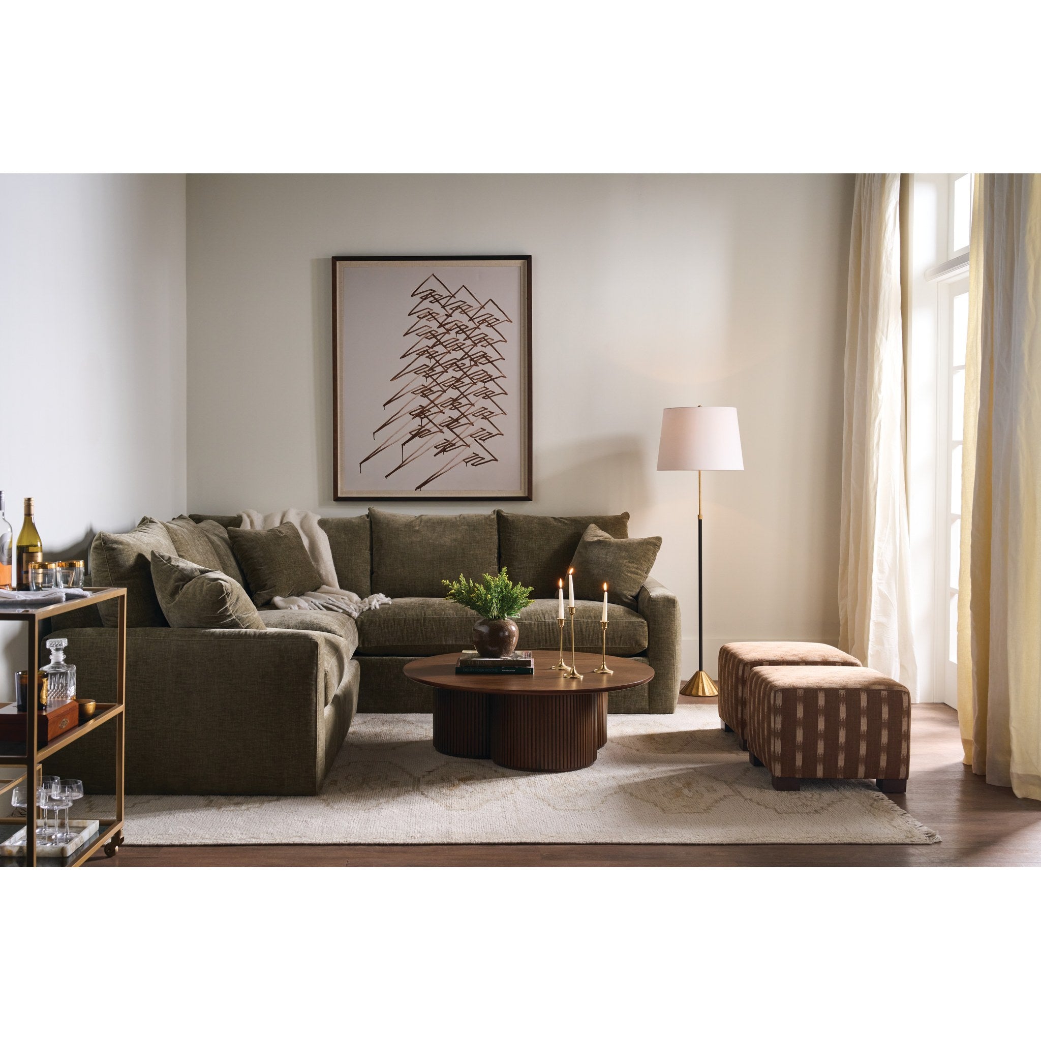 Rowe Furniture Alden Sectional — Olive