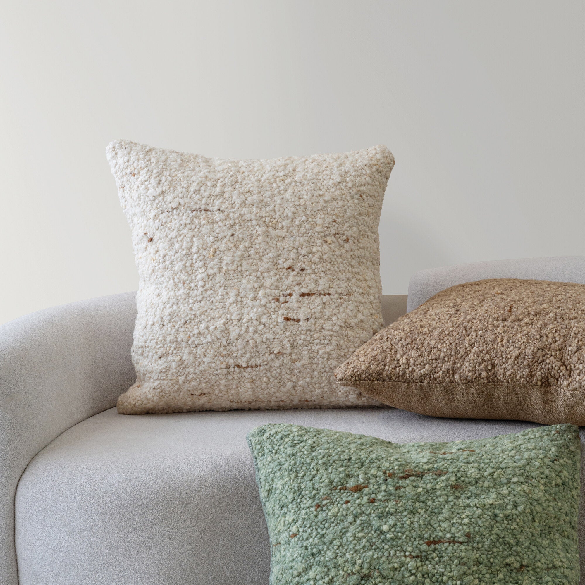 LR Home Serra Pillow — Ivory / Beige