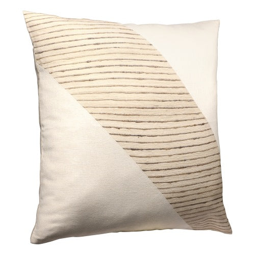 LR Home Linen & Silk Pillow — Natural / Ivory