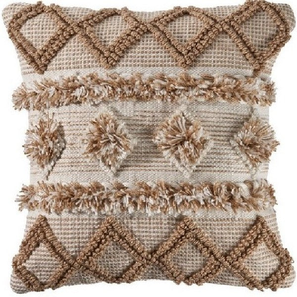 LR Home Homestead Pillow — Beige / White