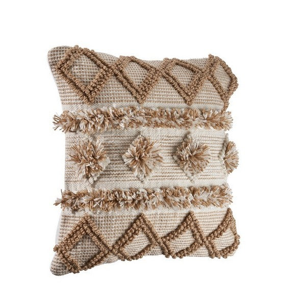 LR Home Homestead Pillow — Beige / White
