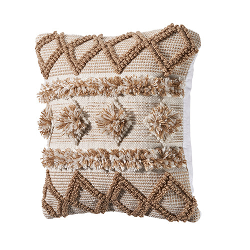 LR Home Homestead Pillow — Beige / White