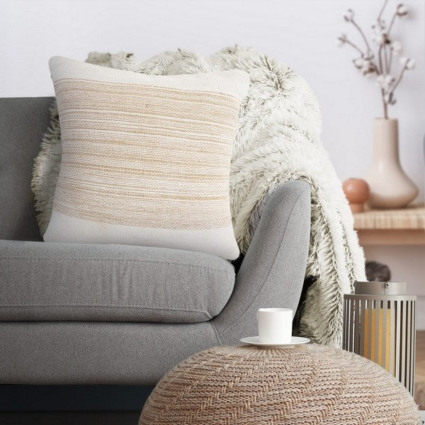 LR Home Reed Pillow — Natural / White