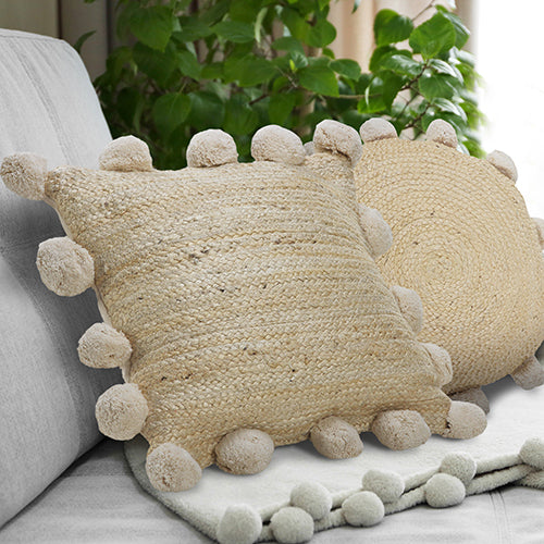 LR Home Pompadour Pillow — Natural