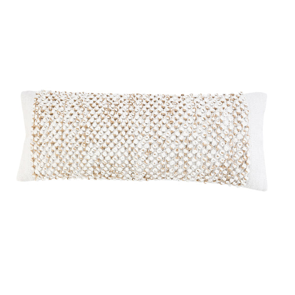 LR Home Reed Pillow — White / Natural (07734)