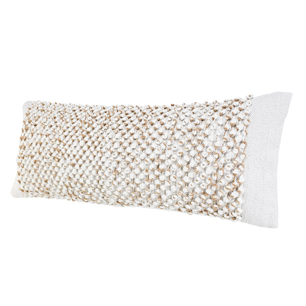 LR Home Reed Pillow — White / Natural (07734)