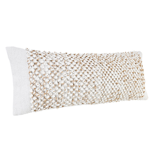 LR Home Reed Pillow — White / Natural (07734)