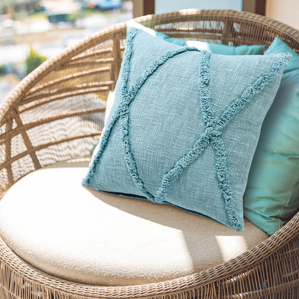 LR Home Reese Pillow — Canal Blue