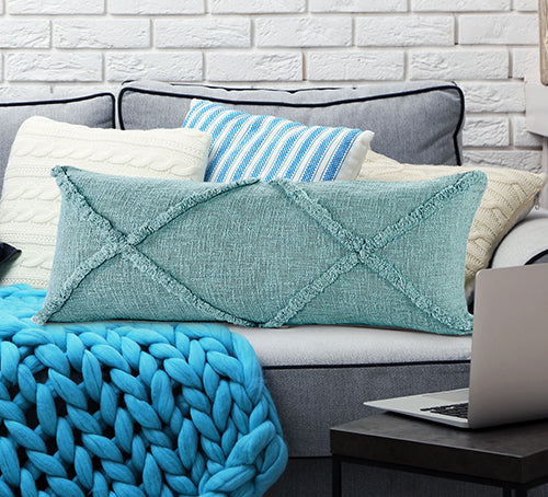 LR Home Reese Pillow — Canal Blue